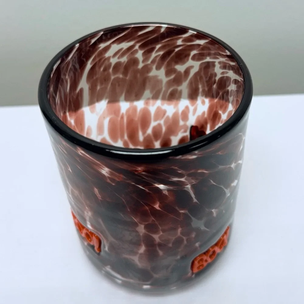 NEW Anthropologie Mystic Confetti juice glass BOO Icon Halloween Hand Blown